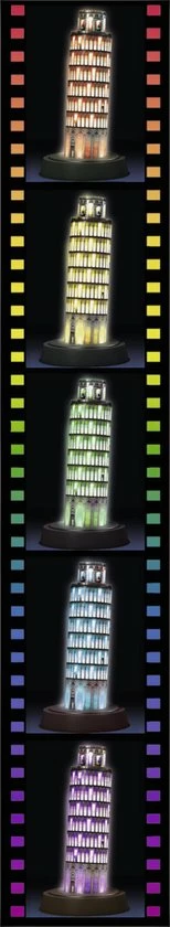 Ravensburger Toren Van Pisa 3D Puzzel Night Edition - 216 Stukjes 6 Ravensburger Toren Van Pisa 3D Puzzel Night Edition - 216 Stukjes - Afbeelding 4