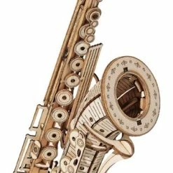 Robotime 3D Houten Puzzel Muziekinstrument Saxophone, TG309, 8,5x7x23cm - 6946785116793
