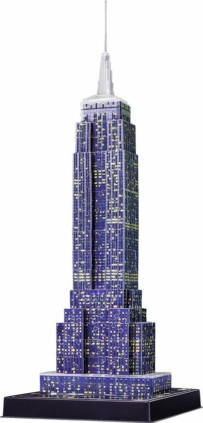 Ravensburger Empire State Building Night Edition - 3D Puzzel Gebouw Van 216 Stukjes 11 Ravensburger Empire State Building Night Edition - 3D Puzzel Gebouw Van 216 Stukjes - Afbeelding 9