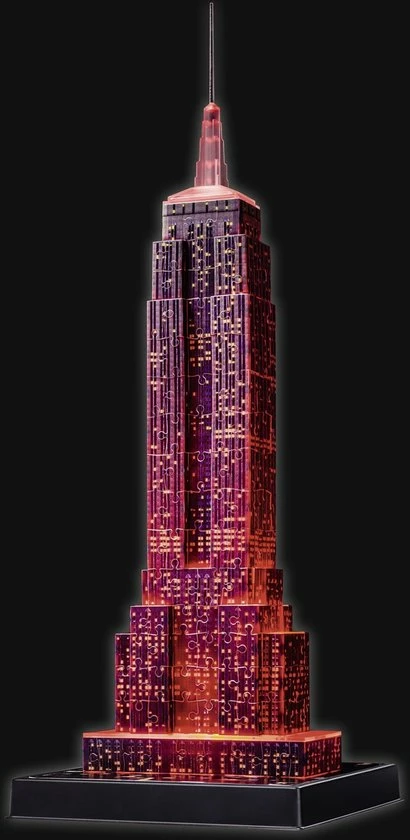 Ravensburger Empire State Building Night Edition - 3D Puzzel Gebouw Van 216 Stukjes 10 Ravensburger Empire State Building Night Edition - 3D Puzzel Gebouw Van 216 Stukjes - Afbeelding 8