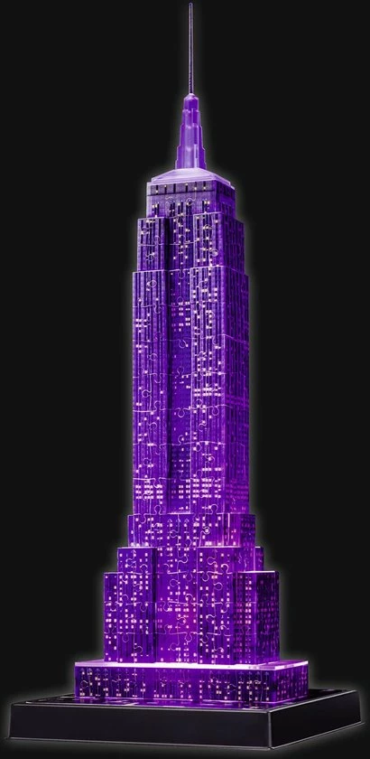 Ravensburger Empire State Building Night Edition - 3D Puzzel Gebouw Van 216 Stukjes 14 Ravensburger Empire State Building Night Edition - 3D Puzzel Gebouw Van 216 Stukjes - Afbeelding 12