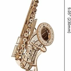 Robotime 3D Houten Puzzel Muziekinstrument Saxophone, TG309, 8,5x7x23cm - 6946785116793 -Exporteren puzzels winkel 415x840