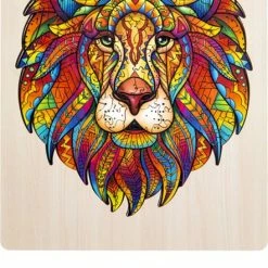 Grafix Houten Puzzel Leeuw | Unieke Puzzelstukjes In Vorm Van Dieren | 140 Puzzelstukjes | Puzzel Voor Kinderen En Volwassenen | Formaat 30 X 22.5 CM | Cadeau Voor Jong En Oud -Exporteren puzzels winkel 442x840 1