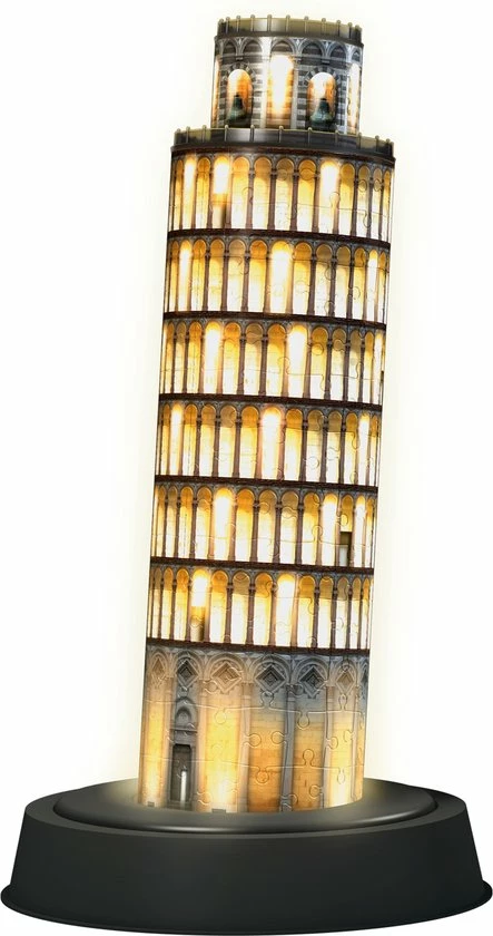 Ravensburger Toren Van Pisa 3D Puzzel Night Edition - 216 Stukjes 5 Ravensburger Toren Van Pisa 3D Puzzel Night Edition - 216 Stukjes - Afbeelding 3