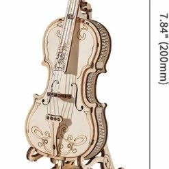 Robotime DIY 3D Houtenpuzzel Muziekinstrument Cello, TG411, 7x7x20cm - 6946785116809 -Exporteren puzzels winkel 446x840