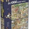 Jan Van Haasteren Safari & Storm 2-in-1 Puzzel - 2 X 1000 Stukjes 1 Jan Van Haasteren Safari & Storm 2-in-1 Puzzel - 2 X 1000 Stukjes -Exporteren puzzels winkel 523x840