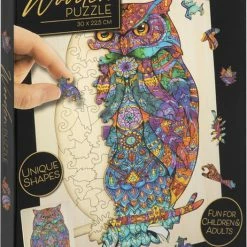 Grafix Houten Puzzel Uil | Unieke Puzzelstukjes In Vorm Van Dieren | 130 Puzzelstukjes | Puzzel Voor Kinderen En Volwassenen | Formaat 30 X 22.5 CM | Cadeau Voor Jong En Oud -Exporteren puzzels winkel 526x840