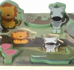 Mint And Milo Houten Dieren Puzzel - HOUTEN DIERENPUZZEL JUNGLE - HOUTEN VORMENPUZZEL Met Dieren - HOUTEN PUZZEL Met Dieren - Educatief Houten Speelgoed Vanaf 2 Jaar - MET EEN GRATIS ABC POSTER KAART ERBIJ -Exporteren puzzels winkel 550x233