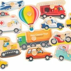 New Classic Toys Houten Legpuzzel Voertuigen - 16 Puzzelstukjes - FSC 100%-gecertificeerd Hout -Exporteren puzzels winkel 550x267 1