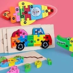 Merkloos Kinderpuzzel - Hout - 10 Stukjes - Dinosaurus - Schoencadeautje Sinterklaas -Exporteren puzzels winkel 550x270