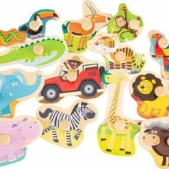 New Classic Toys Houten Legpuzzel Safari Dieren - 16 Puzzelstukjes - FSC 100%-gecertificeerd Hout -Exporteren puzzels winkel 550x321 3