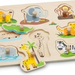 New Classic Toys Houten Legpuzzel Safari Dieren - 8 Puzzelstukjes - FSC 100%-gecertificeerd Hout -Exporteren puzzels winkel 550x368 3