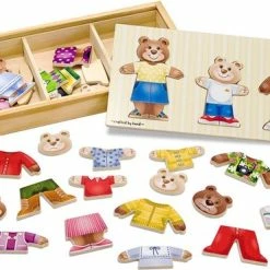 Melissa & Doug Mix 'n Match Houten Berenfamilie Om Aan Te Kleden Met Opslagdoos (45-delig) -Exporteren puzzels winkel 550x370 7