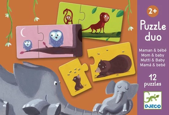 Djeco - Mama En Baby - 12 X 2 Stukjes 3 Djeco - Mama En Baby - 12 X 2 Stukjes