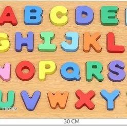 Iso Trade Alfabet Puzzel Voor Kinderen - Hout - 30x20CM - Houten Alfabet Puzzle - Klassiek Speelgoed Cadeautip -Exporteren puzzels winkel 550x377 10