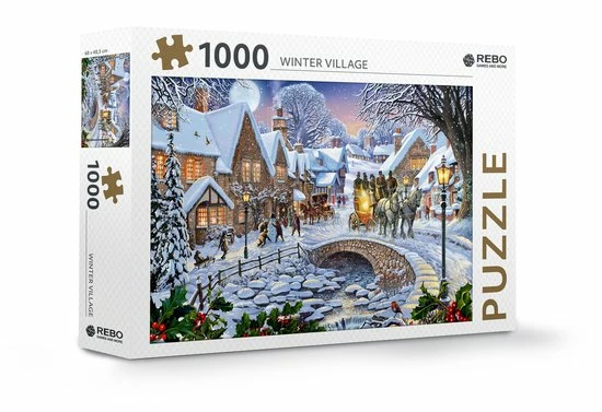 Onbekend Rebo Legpuzzel - 1000 St - Winter Village - Premium Quality 5 Onbekend Rebo Legpuzzel - 1000 St - Winter Village - Premium Quality - Afbeelding 3