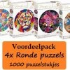 Grafix Voordeelpack 4x Puzzel 1000 Stukjes Volwassenen | Verschillende Ronde Puzzels | Diameter 68 CM | Legpuzzel -Exporteren puzzels winkel 550x378 2