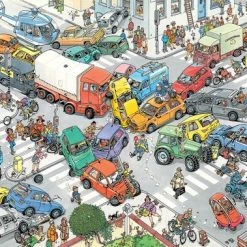 Jumbo Jan Van Haasteren Verkeerschaos - Legpuzzel 3000 Stukjes -Exporteren puzzels winkel 550x379 4