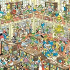Jan Van Haasteren De Bibliotheek Puzzel - 2000 Stukjes -Exporteren puzzels winkel 550x381 2