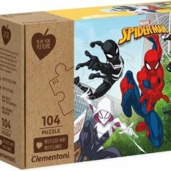 Clementoni Kinderpuzzels - Marvel Spiderman, Play For Future Puzzel 104 Stukjes, 6-8 Jaar - 27151