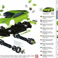 Ravensburger Lamborghini Hurac N EVO Groen - 3D Puzzel - 108 Stukjes -Exporteren puzzels winkel 550x385 3