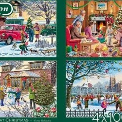 Jumbo Falcon Puzzel Family Time At Christmas - Legpuzzel - 4 X 1000 Stukjes -Exporteren puzzels winkel 550x387 23