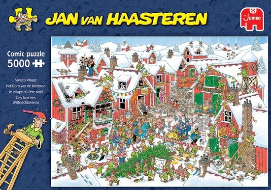Jan Van Haasteren Het Dorp Van De Kerstman 5000 Stukjes - Legpuzzel 6 Jan Van Haasteren Het Dorp Van De Kerstman 5000 Stukjes - Legpuzzel - Afbeelding 4