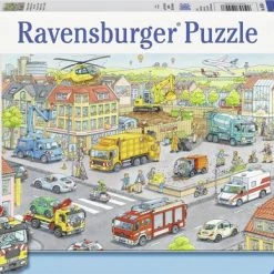 Ravensburger Puzzel Voertuigen In De Stad - Legpuzzel - 100 Stukjes