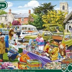 Jumbo Falcon Puzzel Village Church Car Boot Sale - Legpuzzel - 500 Stukjes -Exporteren puzzels winkel 550x390 17