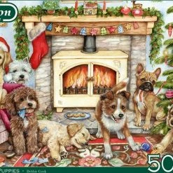 Falcon Puzzel Christmas Puppies - Legpuzzel - 500 Stukjes -Exporteren puzzels winkel 550x390 18