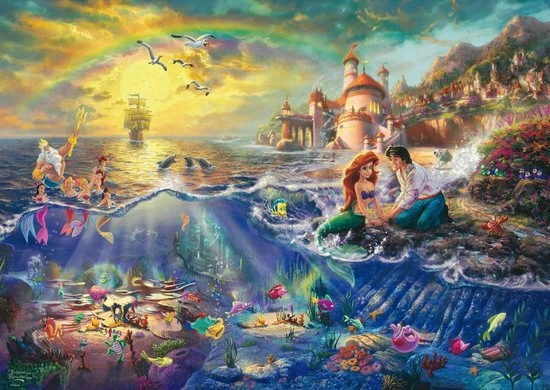 Schmidt The Little Mermaid - Puzzel 1000 Stukjes 4 Schmidt The Little Mermaid - Puzzel 1000 Stukjes - Afbeelding 2