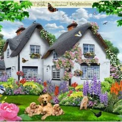Ravensburger Puzzel Delphinium Cottage - Legpuzzel - 1000 Stukjes -Exporteren puzzels winkel 550x391 53