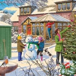 Jumbo Falcon Puzzel Family Time At Christmas - Legpuzzel - 4 X 1000 Stukjes -Exporteren puzzels winkel 550x392 149