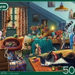 Falcon Puzzel Cats In The Attic - Legpuzzel - 500 Stukjes -Exporteren puzzels winkel 550x392 166