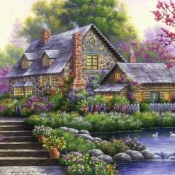 Ravensburger Puzzel Romantische Cottage - Legpuzzel - 1000 Stukjes -Exporteren puzzels winkel 550x392 76