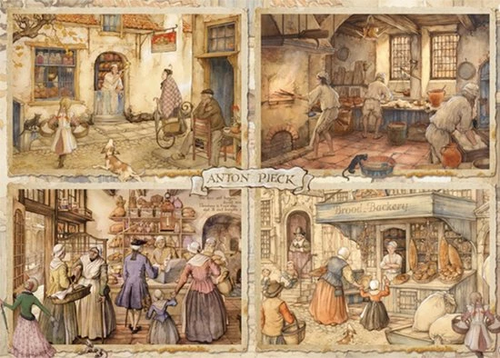 Jumbo Premium Collection Puzzel Anton Pieck Bakkers Uit De 19e Eeuw - Legpuzzel - 1000 Stukjes 7 Jumbo Premium Collection Puzzel Anton Pieck Bakkers Uit De 19e Eeuw - Legpuzzel - 1000 Stukjes - Afbeelding 5
