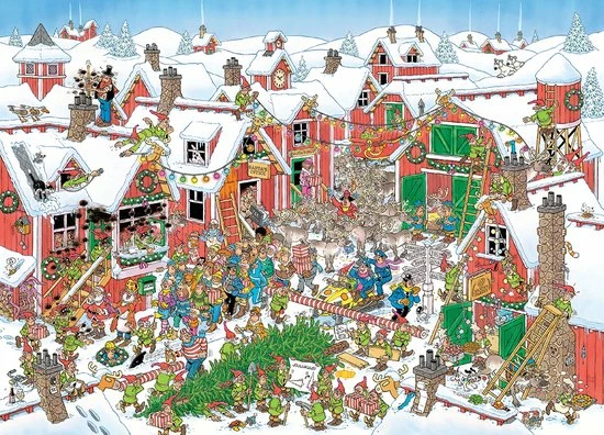 Jan Van Haasteren Het Dorp Van De Kerstman 1000 Stukjes - Legpuzzel 4 Jan Van Haasteren Het Dorp Van De Kerstman 1000 Stukjes - Legpuzzel - Afbeelding 2