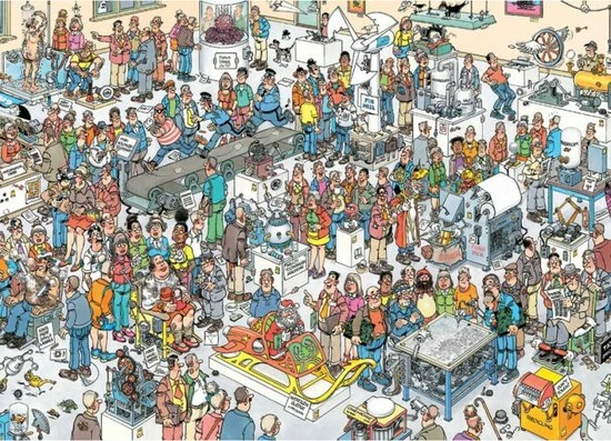 Jan Van Haasteren Beurs Van De Toekomst 1000 Stukjes - Legpuzzel 4 Jan Van Haasteren Beurs Van De Toekomst 1000 Stukjes - Legpuzzel - Afbeelding 2