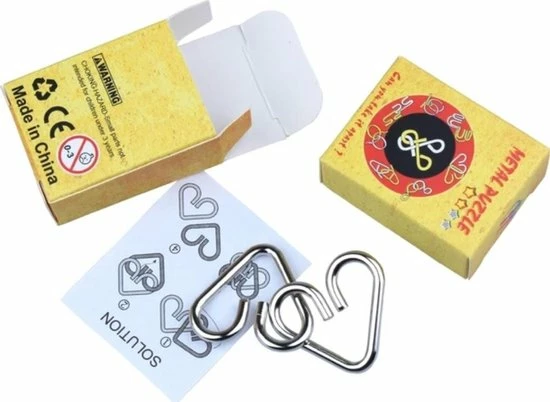 Enjoy Puzzles IQ Puzzels 3D - Metaal - 32 Stuks - Breinbrekers - Traktatie 12 Enjoy Puzzles IQ Puzzels 3D - Metaal - 32 Stuks - Breinbrekers - Traktatie - Afbeelding 10