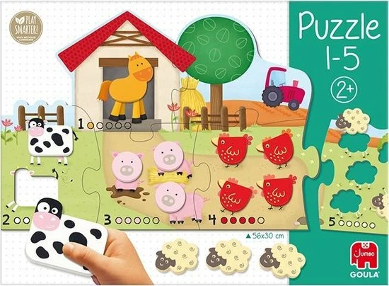 Goula Vormenpuzzel Boerderij Hout - Leren Tellen - 21 Stukjes 7 Goula Vormenpuzzel Boerderij Hout - Leren Tellen - 21 Stukjes - Afbeelding 5