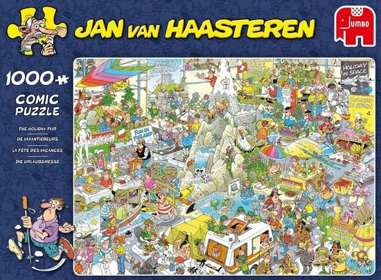 Jan Van Haasteren De Vakantiebeurs Puzzel - 1000 Stukjes 8 Jan Van Haasteren De Vakantiebeurs Puzzel - 1000 Stukjes - Afbeelding 6