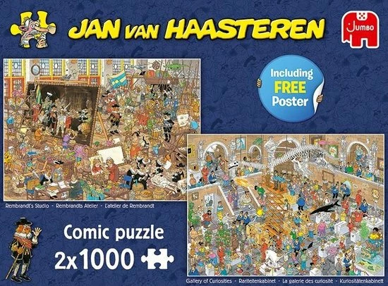 Jan Van Haasteren A Trip To The Museum Puzzel - 2 X 1000 Stukjes (without Gift) 9 Jan Van Haasteren A Trip To The Museum Puzzel - 2 X 1000 Stukjes (without Gift) - Afbeelding 7