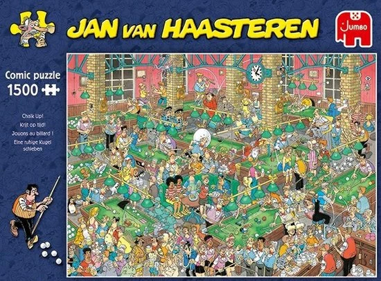 Jan Van Haasteren Krijt Op Tijd! Puzzel - 1500 Stukjes 6 Jan Van Haasteren Krijt Op Tijd! Puzzel - 1500 Stukjes - Afbeelding 4