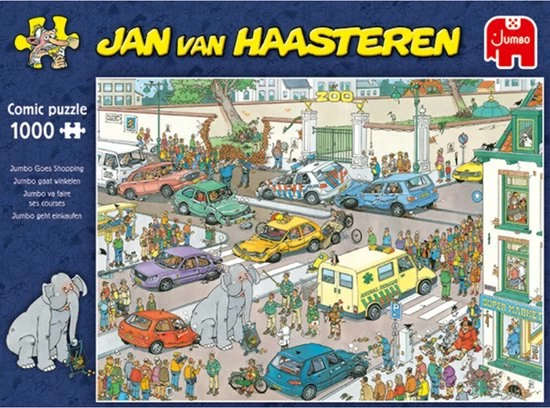 Jan Van Haasteren Jumbo Gaat Winkelen Puzzel - 1000 Stukjes 11 Jan Van Haasteren Jumbo Gaat Winkelen Puzzel - 1000 Stukjes - Afbeelding 9