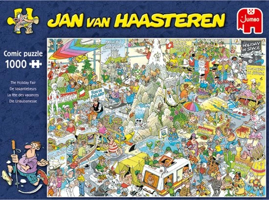 Jan Van Haasteren De Vakantiebeurs Puzzel - 1000 Stukjes 11 Jan Van Haasteren De Vakantiebeurs Puzzel - 1000 Stukjes - Afbeelding 9