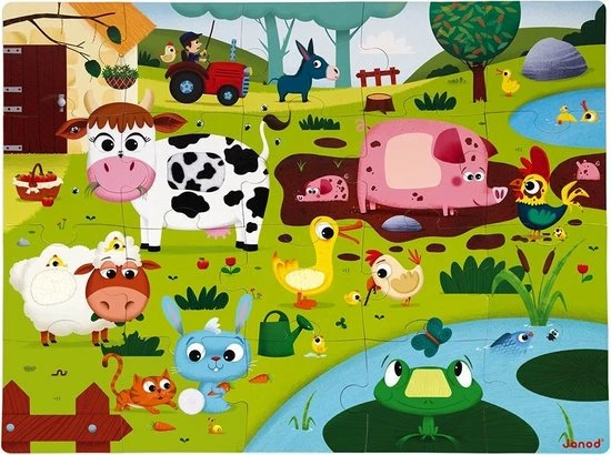 Janod Voelpuzzel - Boerderijdieren 10 Janod Voelpuzzel - Boerderijdieren - Afbeelding 8