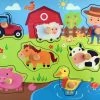 Pucts Houten Puzzel Boerderij Dieren Vanaf 1 Jaar