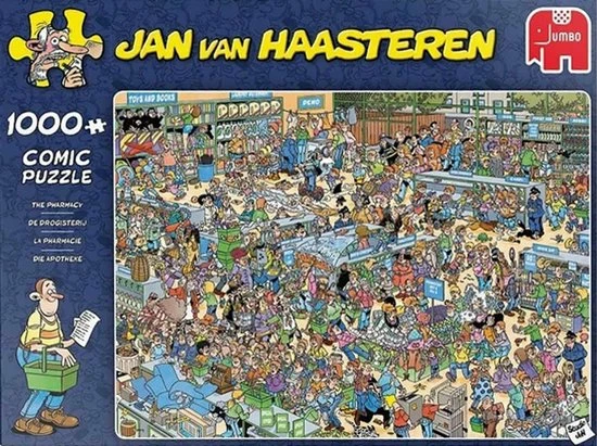 Jan Van Haasteren De Drogisterij Puzzel - 1000 Stukjes 12 Jan Van Haasteren De Drogisterij Puzzel - 1000 Stukjes - Afbeelding 10