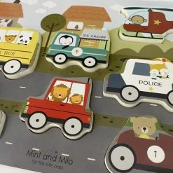 Mint And Milo Houten Voertuigen Puzzel - HOUTEN VOERTUIGEN PUZZEL MET DIEREN - HOUTEN VORMENPUZZEL MET AUTO'S - Houten Auto Puzzel - Houten Puzzel Vanaf 2 Jaar - Educatief Speelgoed - MET EEN GRATIS ABC POSTER KAART ERBIJ -Exporteren puzzels winkel 550x412 52