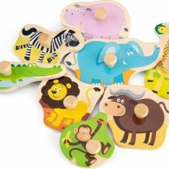 New Classic Toys Houten Legpuzzel Safari Dieren - 8 Puzzelstukjes - FSC 100%-gecertificeerd Hout -Exporteren puzzels winkel 550x413 4